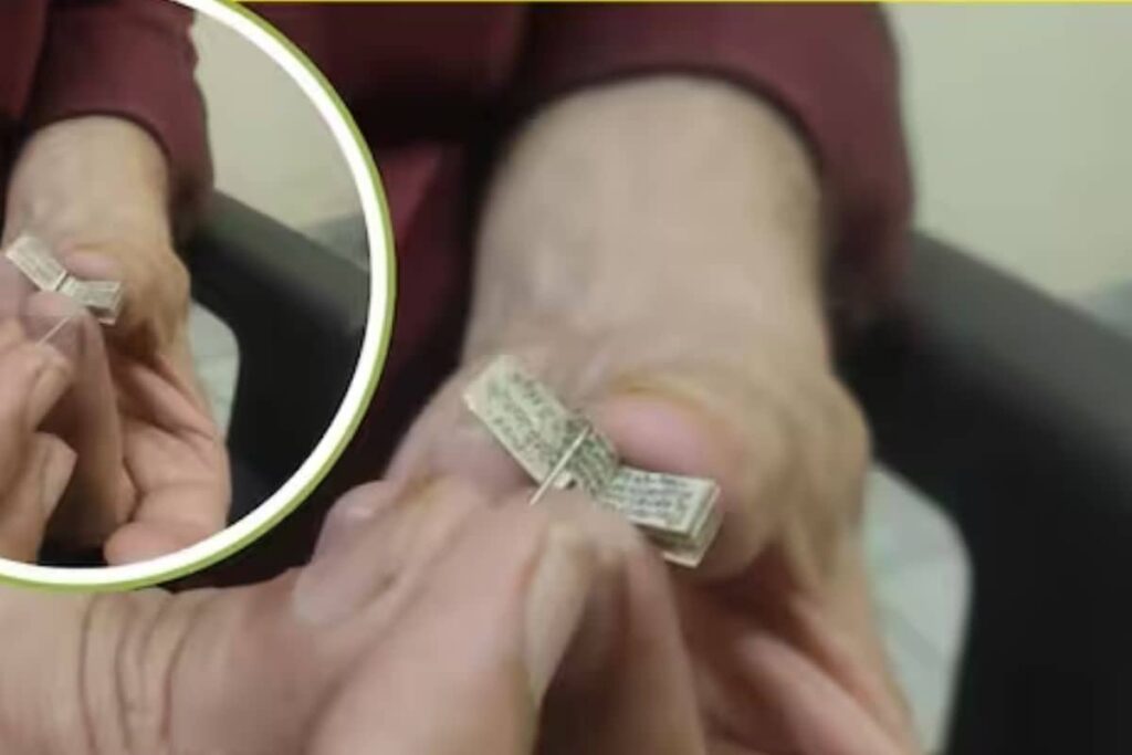 Haryana Teacher Writes Hanuman Chalisa In 1-centimetre Book