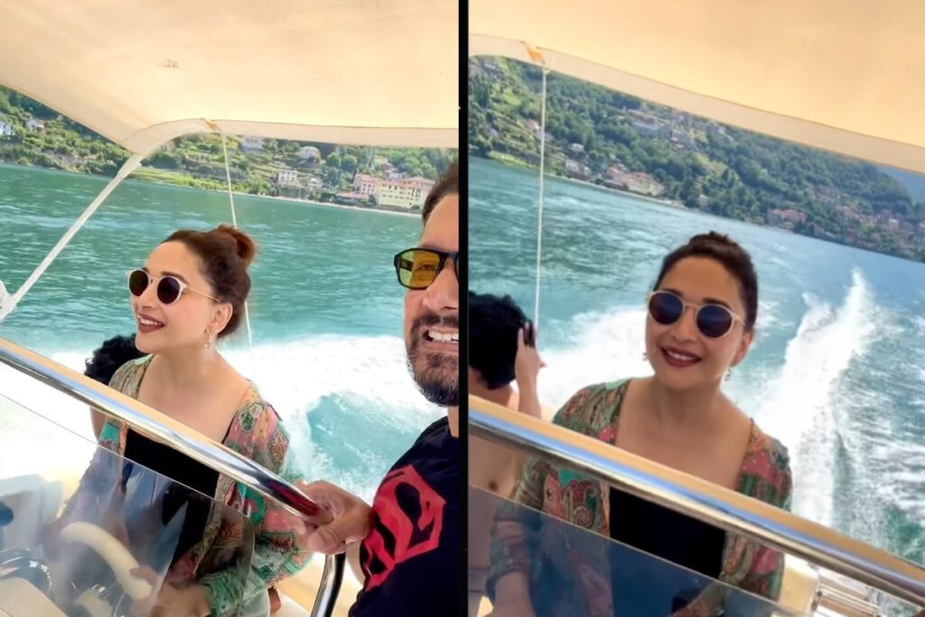 Madhuri Dixit Drives Motorboat On Lake Como, Fans Say 'Boss Queen Takes The Wheel'