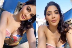 Hot! Nikki Tamboli Flaunts Cleavage in Sexy Bikini, Shares Sensual Video From Swimming Pool; Watch