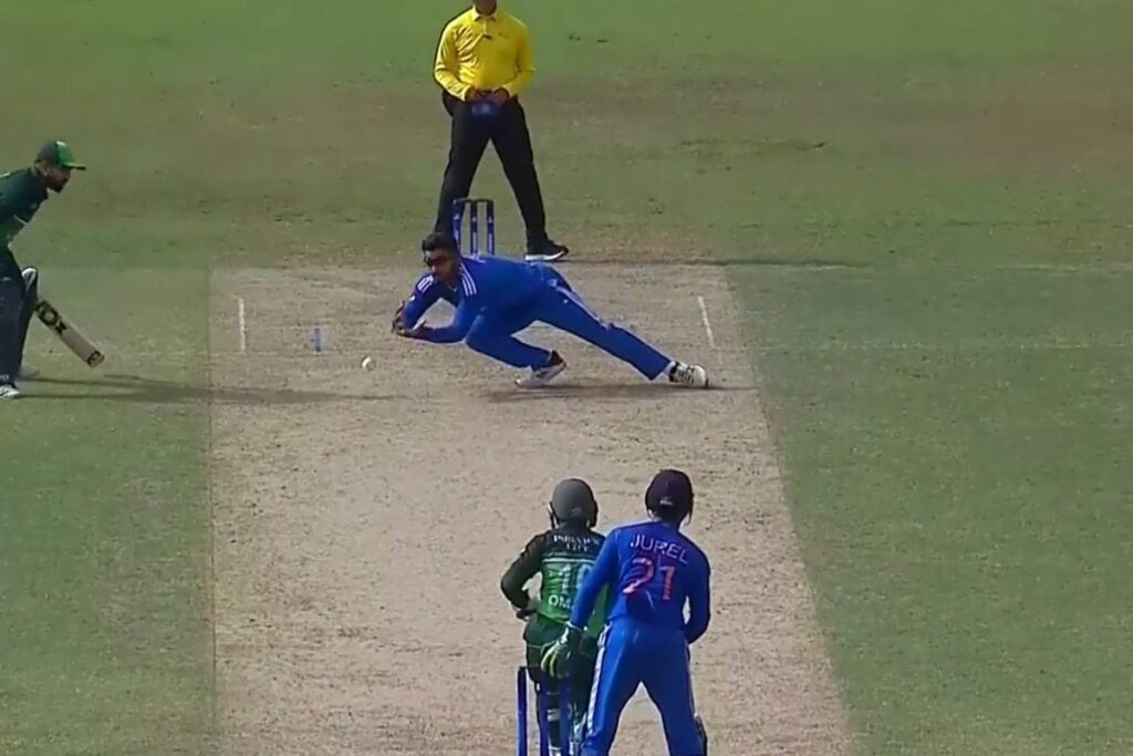 'The Superstar': Riyan Parag Gets 2 in 2 Against Pakistan A, Takes a Stunning Follow-Through Catch - WATCH