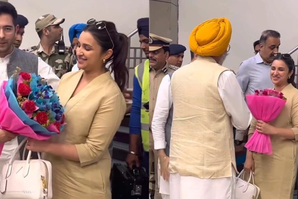 Parineeti Chopra And Raghav Chadha Get a Grand Welcome at Amritsar Airport; Watch Video