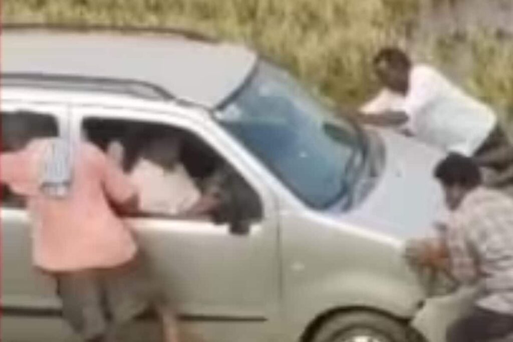 Driver's Close Encounter With Snake Leads To Car Accident In Konaseema