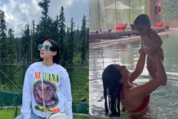 Sara Ali Khan Enjoys Pool Time With A Baby; Talks About Finding Peace