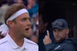 Watch: Stuart Broad Loses Cool After Brendon McCullum's Signal from Lord's Balcony