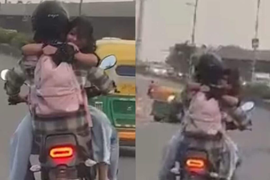 Delhi Couple's 'Romance' on Speeding Bike Draws Police Attention, Video Surfaces Online