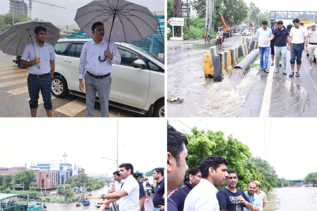 Gurugram: Heavy Rainfall Causes Waterlogging in Kota Colony; Administration Steps in to Provide Relief