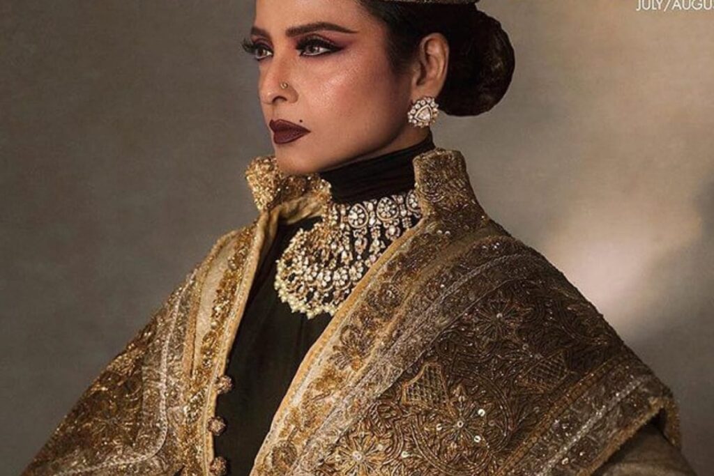 Rekha Looks Regal, Dons A Crown As She Poses For An International Magazine
