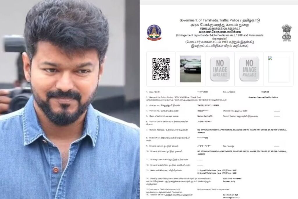 Thalapathy Vijay Fined By Police For Violating Traffic Rules: Reports