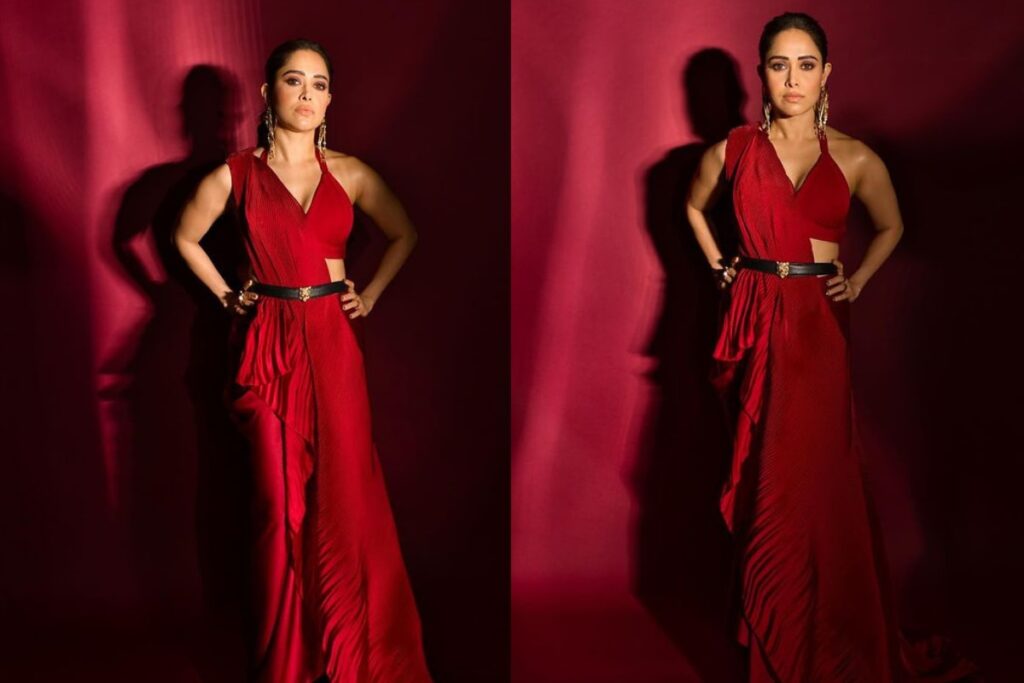Nushrratt Bharuccha Looks Absolutely Striking In A Steaming HOT Red Saree, See Photos