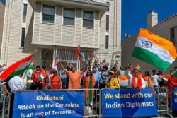 Indian Americans Rally in Support of India at San Francisco Consulate After Khalistani Attack