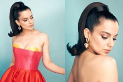 Kangana Ranaut Donnes a Strapless Princess-Style Dress With a Deep Neckline for Tiku Weds Sheru Party