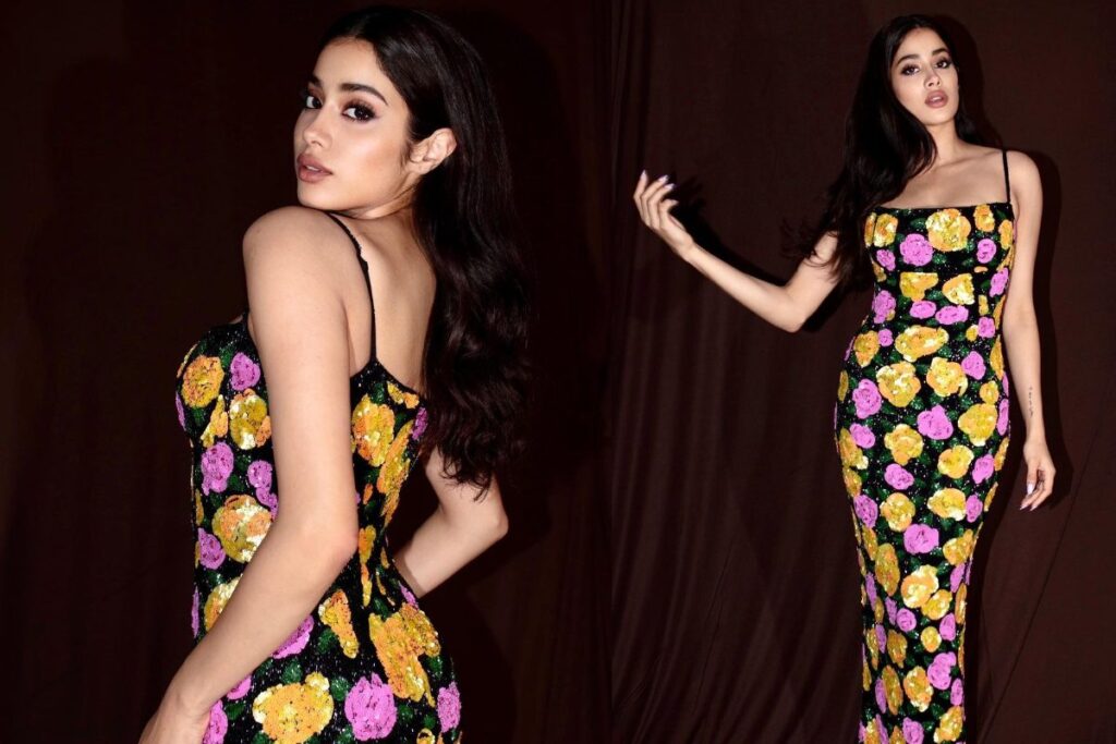 Janhvi Kapoor Exudes Sexy Chic Vibes in THIS Floral Bodycon Dress Worth 1.30 Lakhs