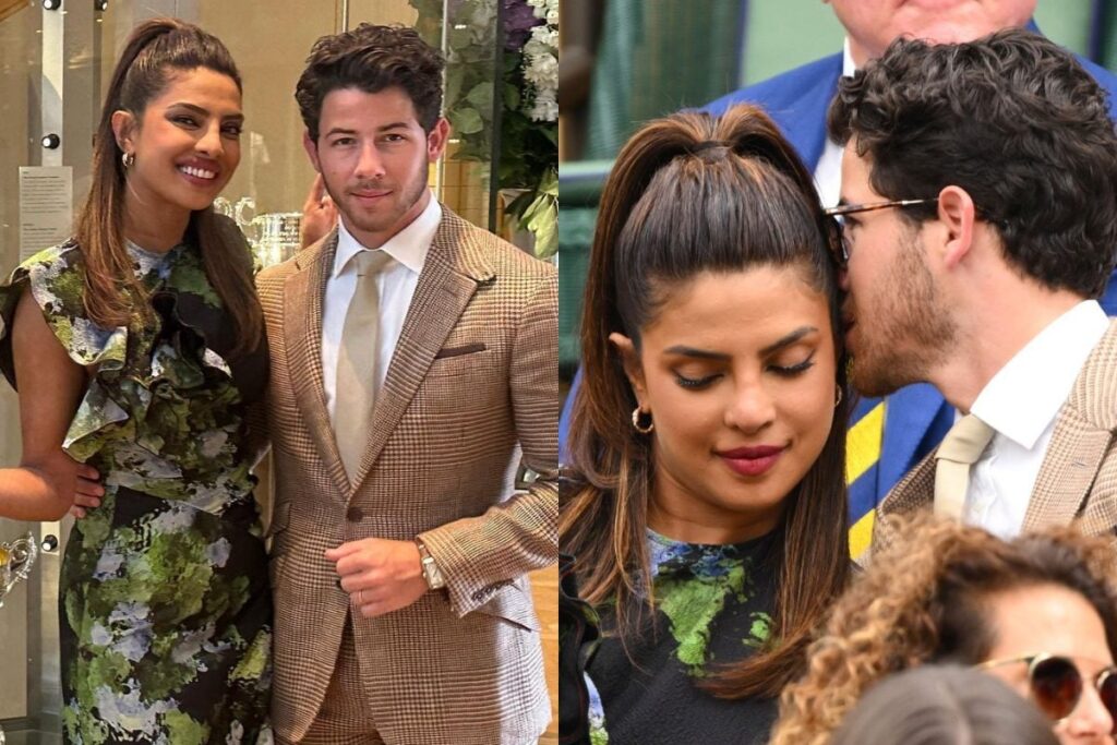 Priyanka Chopra and Nick Jonas Exude Chic Couple Vibes at the Wimbledon Tennis Championship