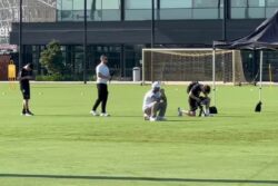 Watch: David Beckham Spectates Lionel Messi's First Training Session With Inter Miami