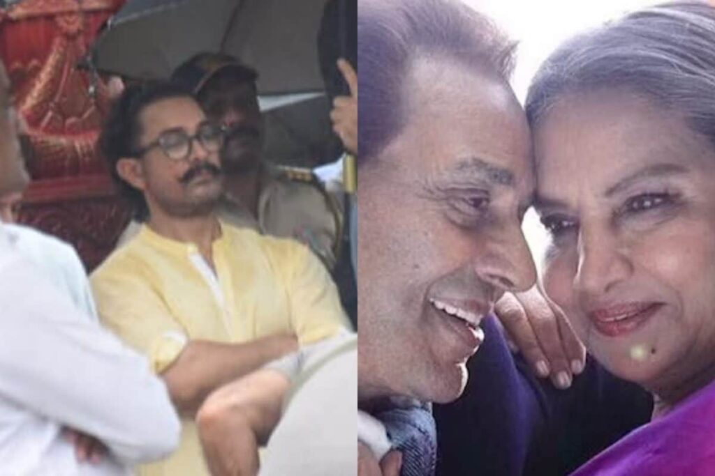 Hema Malini Reacts To Dharmendra-Shabana Kiss; Aamir Khan Addresses Low Turnout At Nitin Desai Funeral