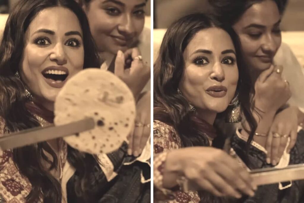 Watch: Hina Khan Can't Keep Calm After Making Her First Gol Roti
