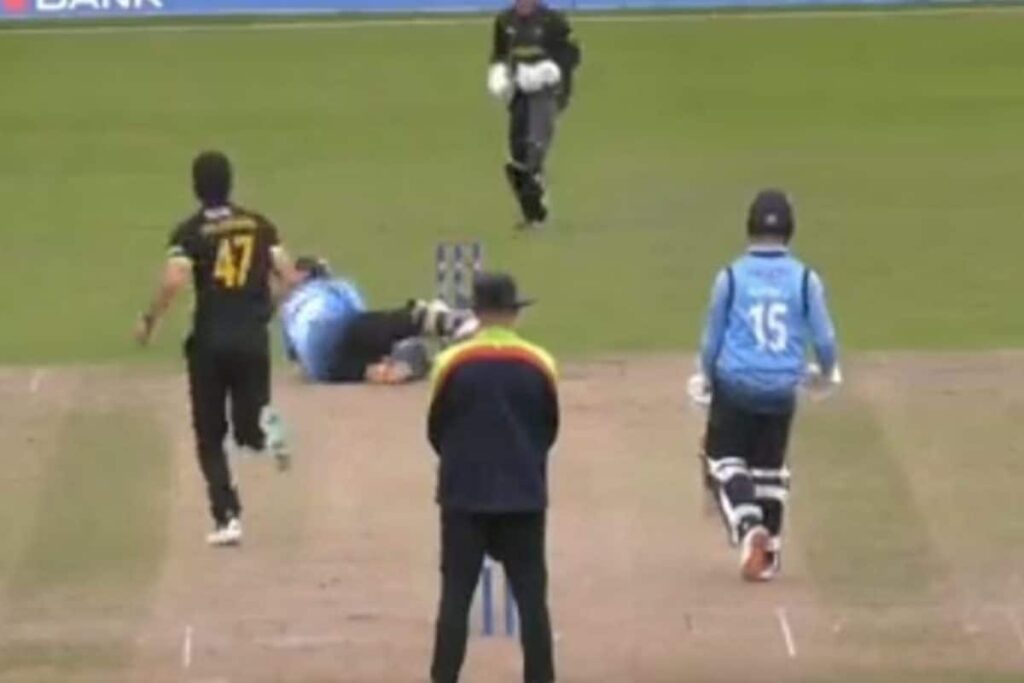 WATCH: Prithvi Shaw Debut For Northamptonshire Ends in Bizarre Hit Wicket Dismissal