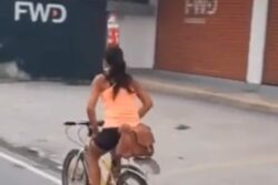 Cyclist Balancing Water Bottle On Head Wows Internet; Can You Do It?
