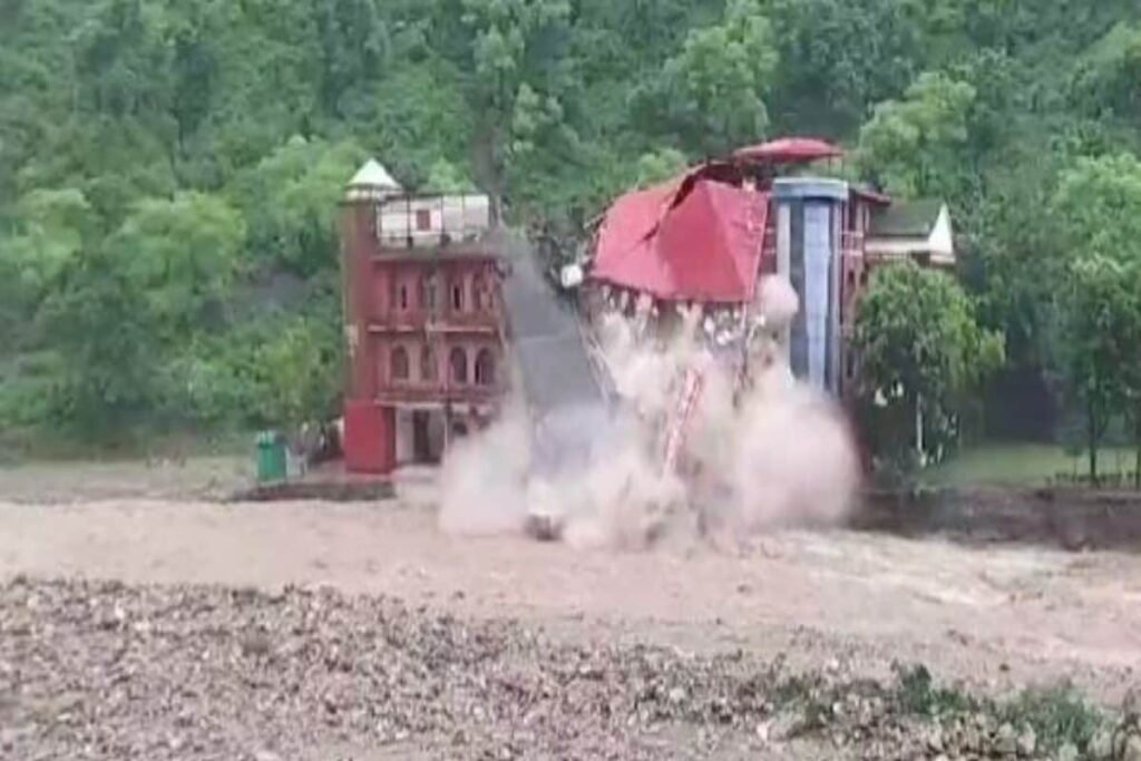 WATCH | Defence College Building in Dehradun Collapses Amid Heavy Rains