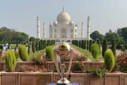 WATCH: The ICC Cricket World Cup Trophy Tour Makes A Pitstop At The Iconic Taj Mahal
