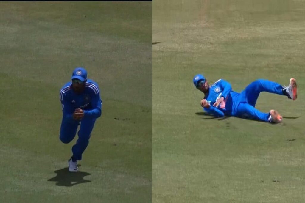 WATCH: Tilak Varma Grabs a Stunner on India Debut to Dismiss Johnson Charles in 1st T20I vs WI