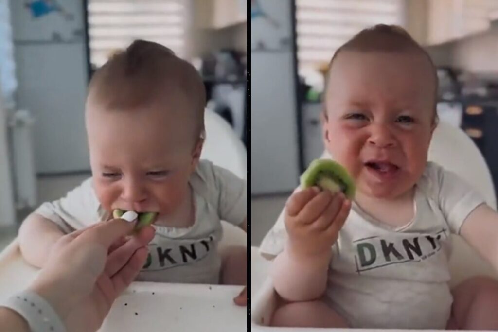Baby's Reaction After Tasting Kiwi For The First Time Is Too Cute To Miss