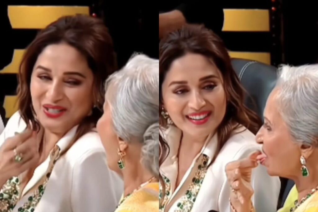 Madhuri Dixit Stuns Waheeda Rehman With Whistling Skills; Says 'Building Ke Ladko Ko Sikhati Thi'
