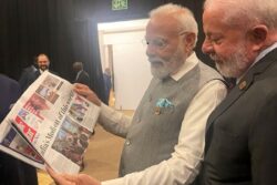 'India's Modi Out of This World': PM, Brazil Prez Read Front-page Headline Amid Chandrayaan-3 Success Cheers