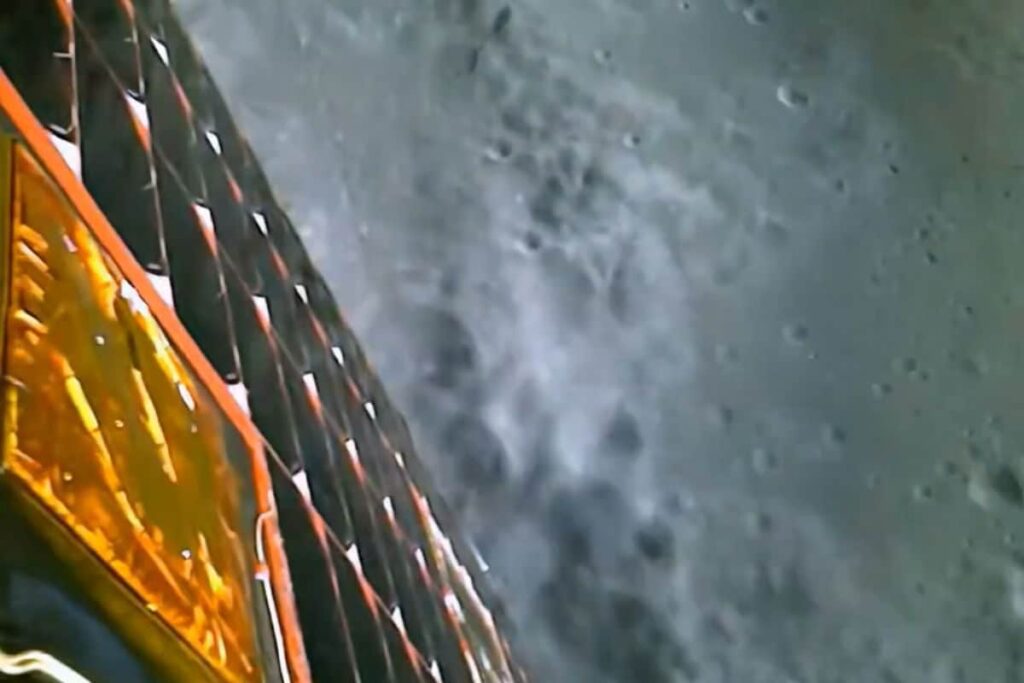 Chandrayaan-3: ISRO Shares Vikram Lander Camera's Moon Snaps Leading to Historic Touchdown | WATCH