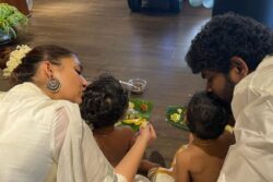 Nayanthara-Vignesh Shivan Hug and Kiss Their Twin Boys As They Celebrate Their First Onam, See Viral Pics