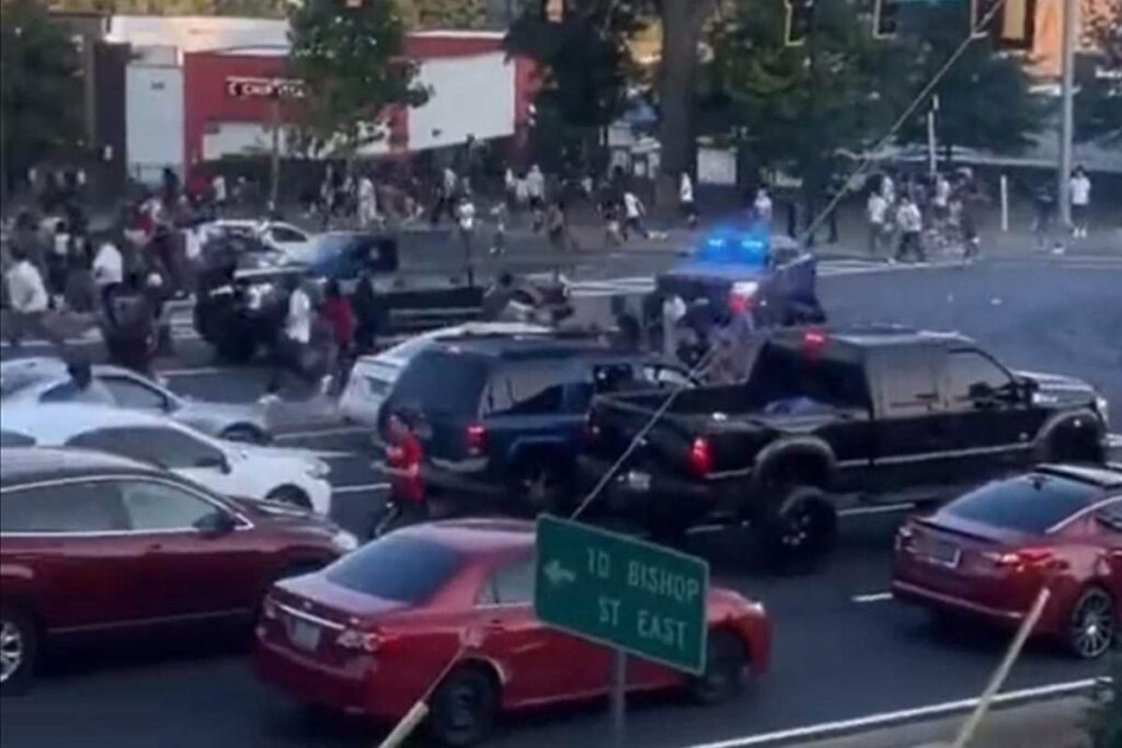Viral Video: Truck Driver Runs Over Bystanders As Cops Chase Him