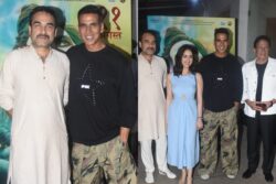 Akshay Kumar, Pankaj Tripathi Greet Paps With Folded Hands At OMG 2 Screening; Watch Video