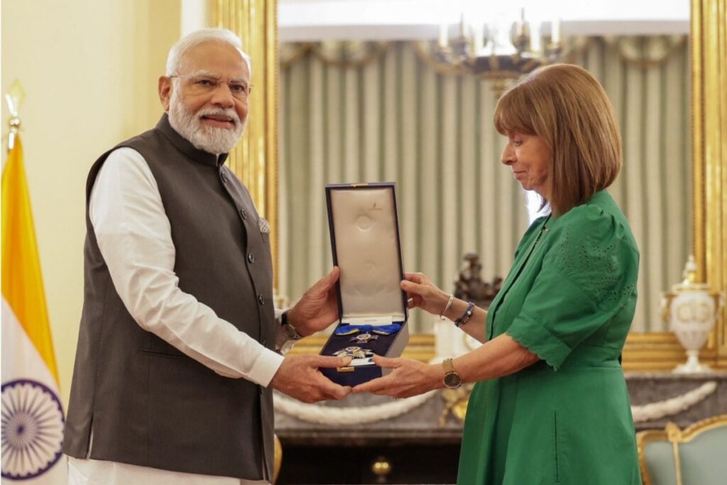 PM Modi Conferred with Grand Cross of the Order of Honour by Greece