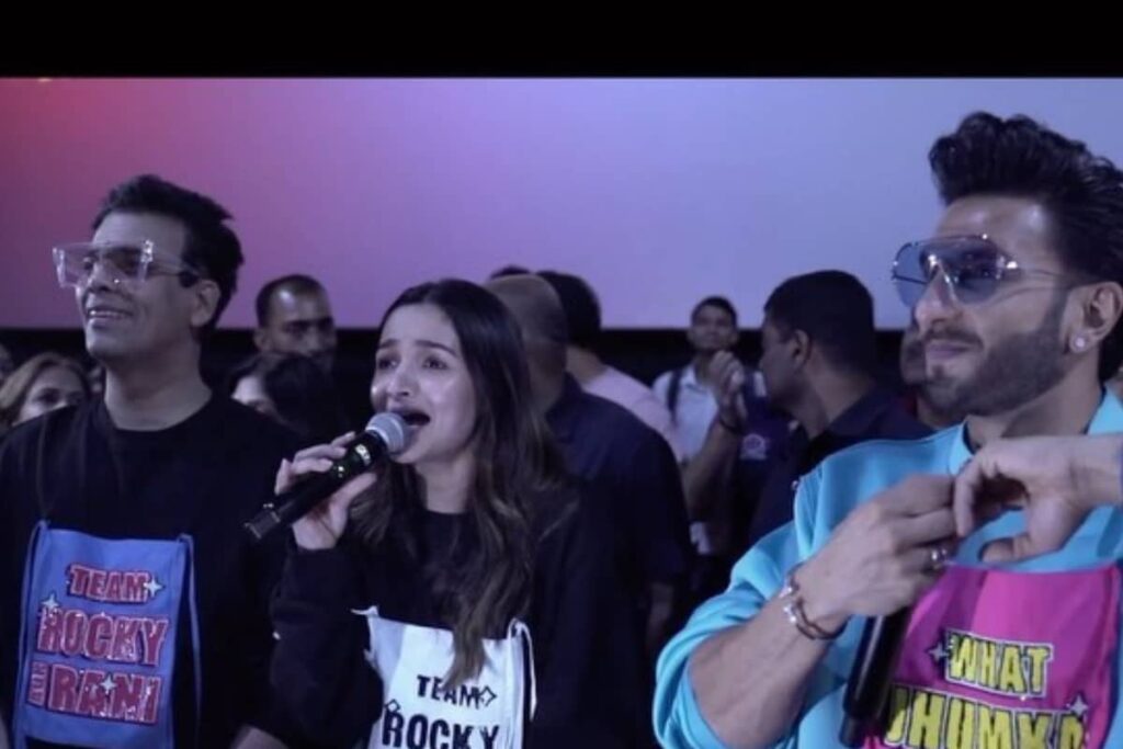 Ranveer Singh, Alia Bhatt, KJo Surprise Fans At Rocky Aur Rani Screening: ‘Picture Kaisi Lagi?’