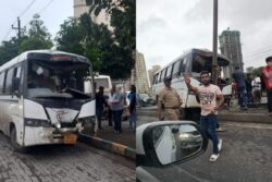 Six Injured as Bus Hits Street Pole in Thane City
