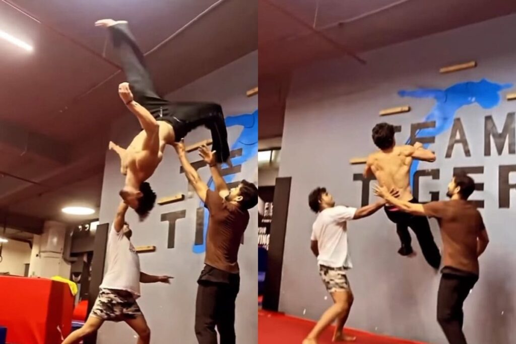 Tiger Shroff Flaunts Chiselled Physique As He Nails Back Flip In Latest Video, Fans React; Watch
