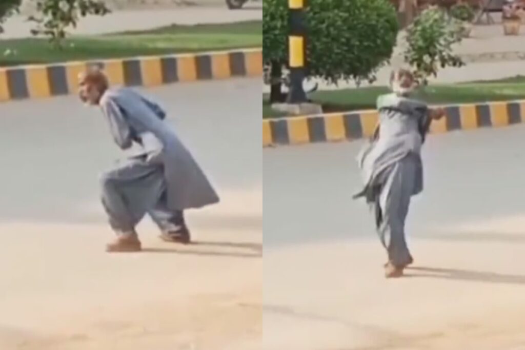 'Batsman Every Desi Boy Bowls At': Old Man's Imaginary Cricket on Road Has Internet Amused