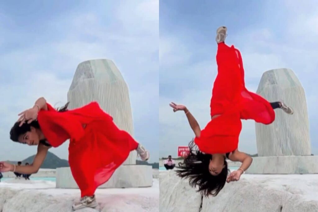 This Saree-Clad Woman Has Wowed Internet With Her Somersault, Watch Viral Video