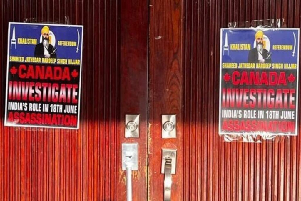 Canada: Hindu Temple Vandalized in British Columbia, Khalistani Leader's Posters Displayed