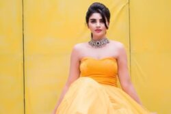 Actress Varsha Steals The Show In Her Vibrant Yellow Tulle Gown