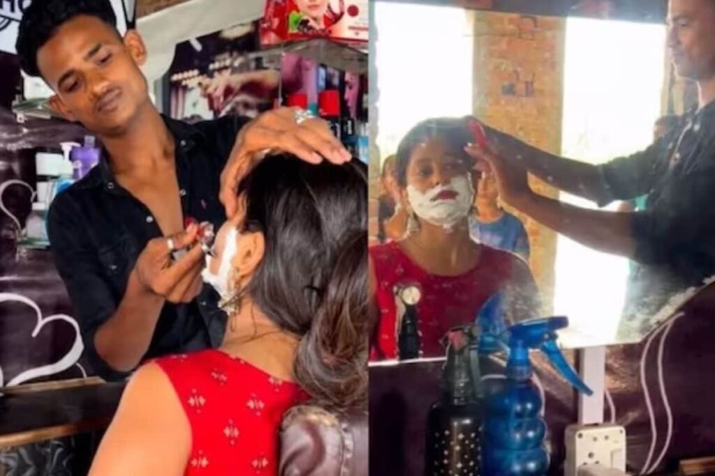 Watch: Video Of A Woman Getting Her Face Shaved In A Salon Goes Viral