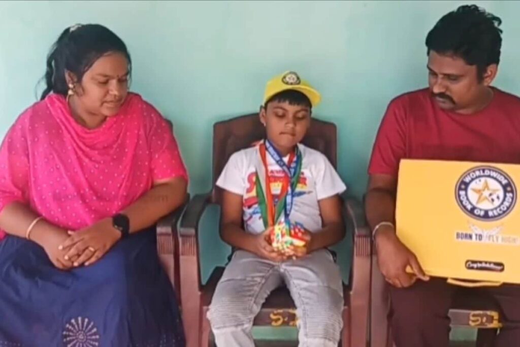 Eight-Year-Old Sets World Record By Skating And Solving 19 Rubik’s Cube Simultaneously