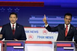 Vivek Ramaswamy Takes Center Stage at GOP Primary as Candidates Debate Guns, Trump, Ukraine