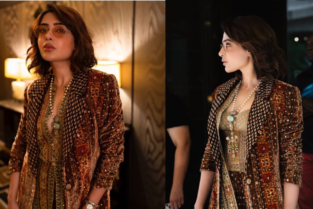 Samantha Ruth Prabhu Sets Festive Goals In Ritu Kumar Couture In New York