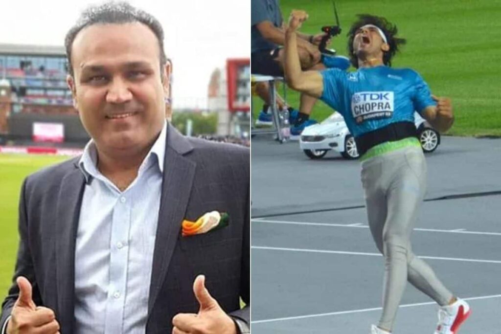 ‘Fenkon Toh Aise Ki Chaar Log Bole…’: Virender Sehwag’s Post for Neeraj Chopra Goes Viral