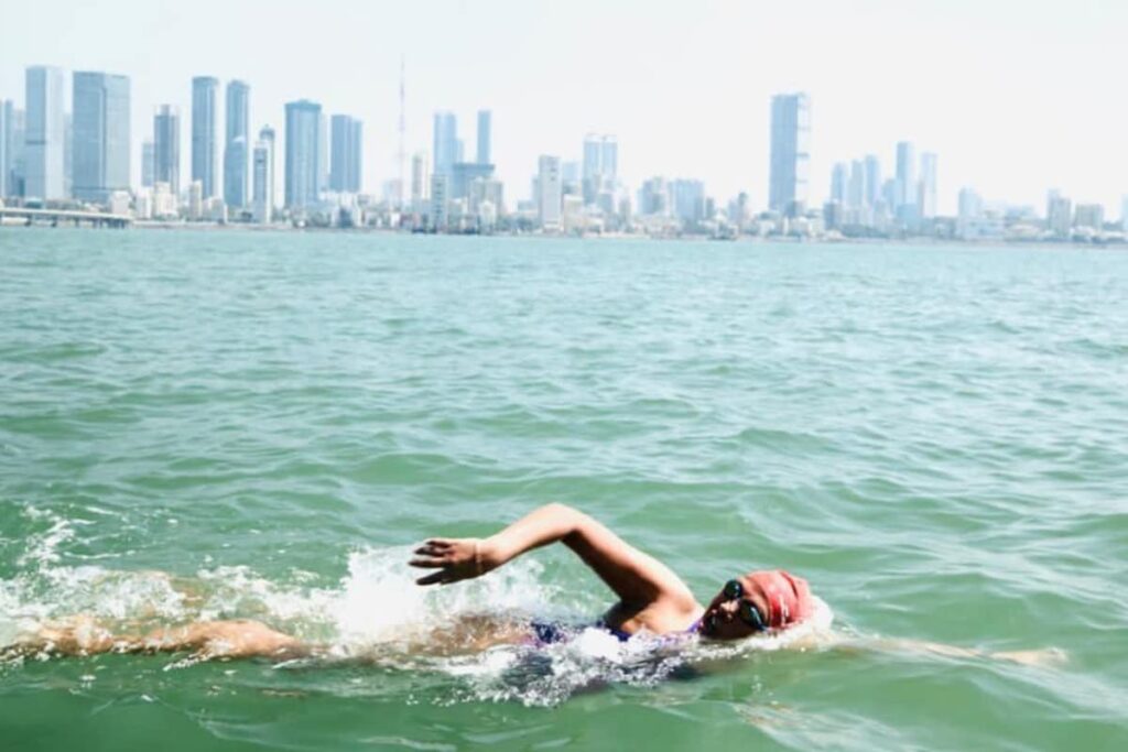 Watch: Woman Swims 36 Km From Worli Sea Link To Gateway Of India