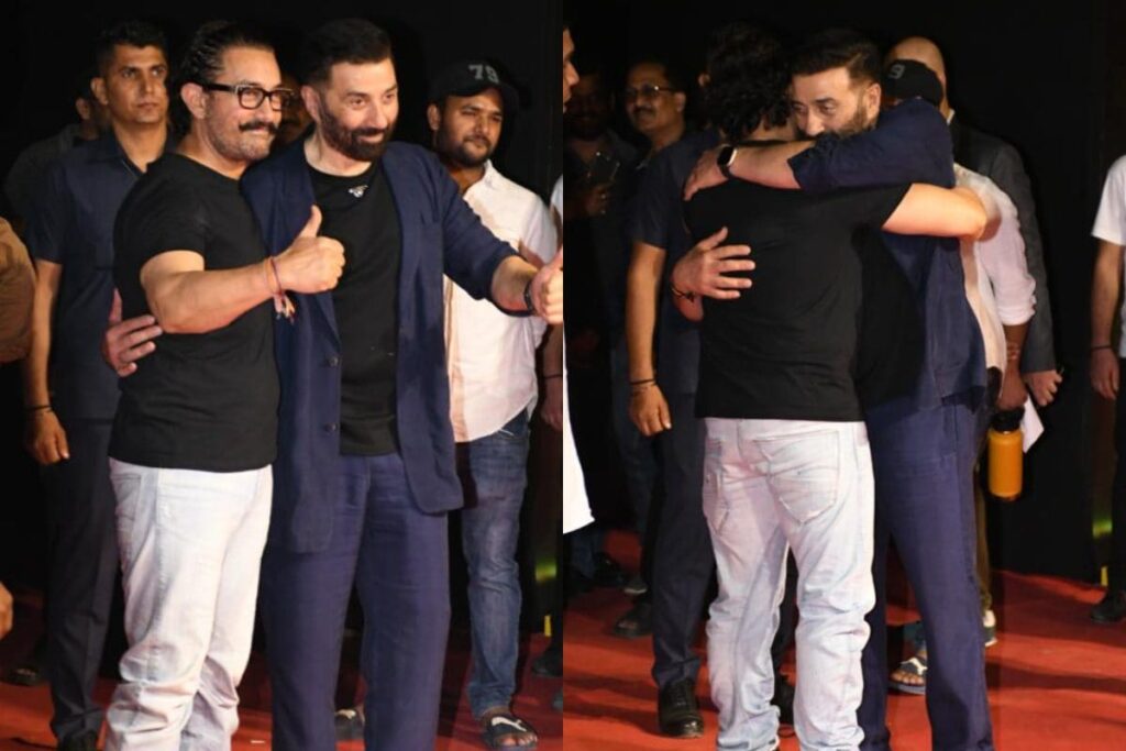 Sunny Deol Hugs Aamir Khan In Rare Joint Appearance With Him 22 Years After Gadar-Lagaan Clash
