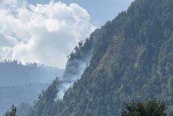 Anantnag Encounter: Day 5 Of Operation, Fire Erupts Near Terrorist Hideout Spot in Forest