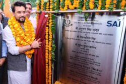 Anurag Thakur Inaugurates Synthetic Athletic Tracks at SAI High-altitude Training Centre in Shilaroo