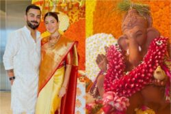 Ganesh Chaturthi: Virat Kohli-Anushka Sharma Offer Prayers, Sport Traditional Wear For Celebrations; Photos